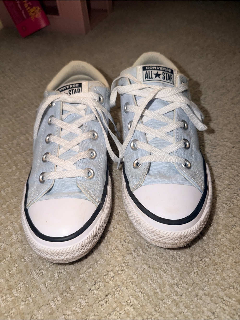 Converse Kids Low Top Sneakers in Light Blue - Size 2